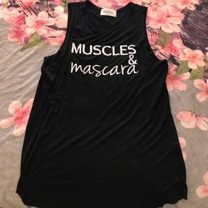 MUSCLES & MASCARA BLACK TANK