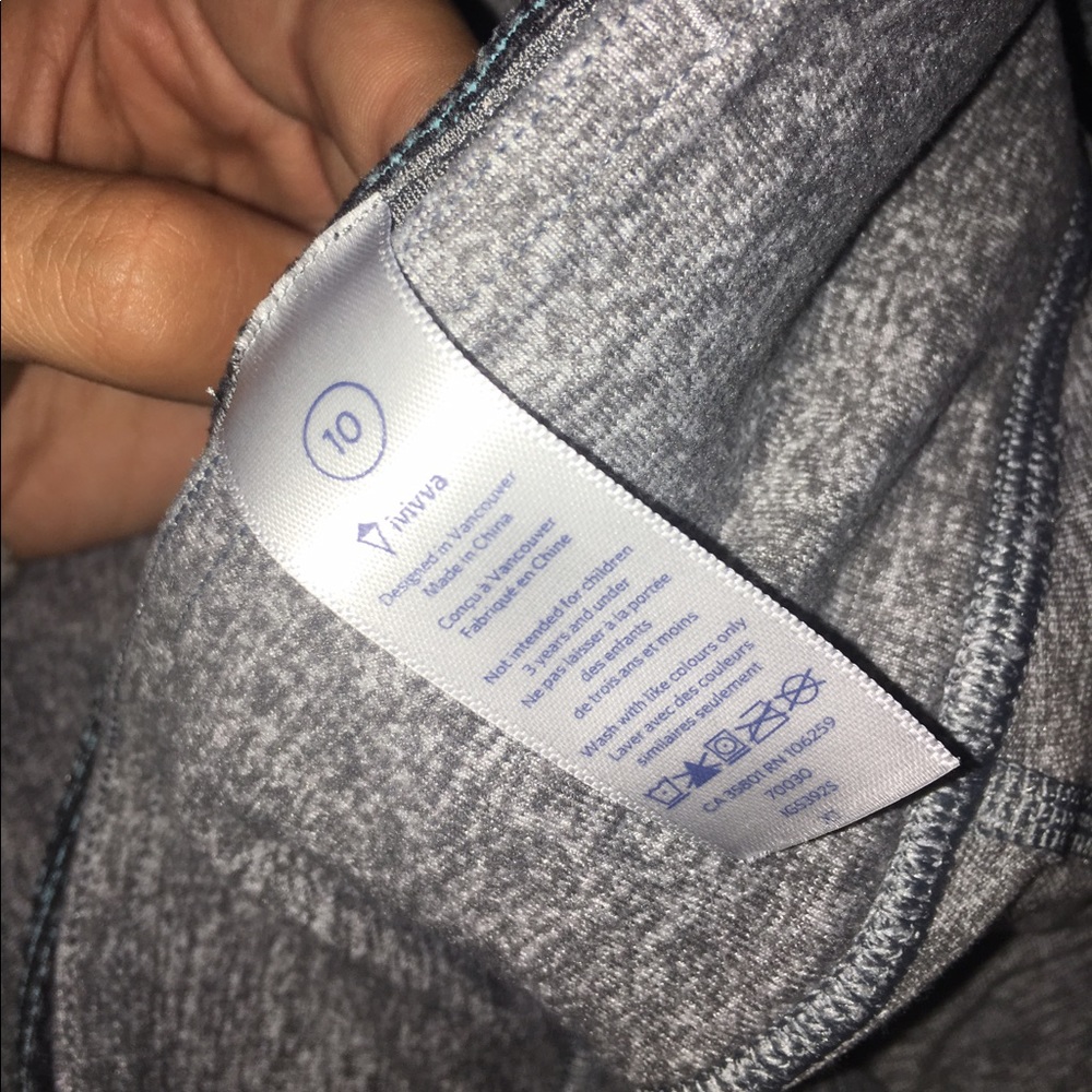 grey Reversible Ivivva flare bottom yoga pants