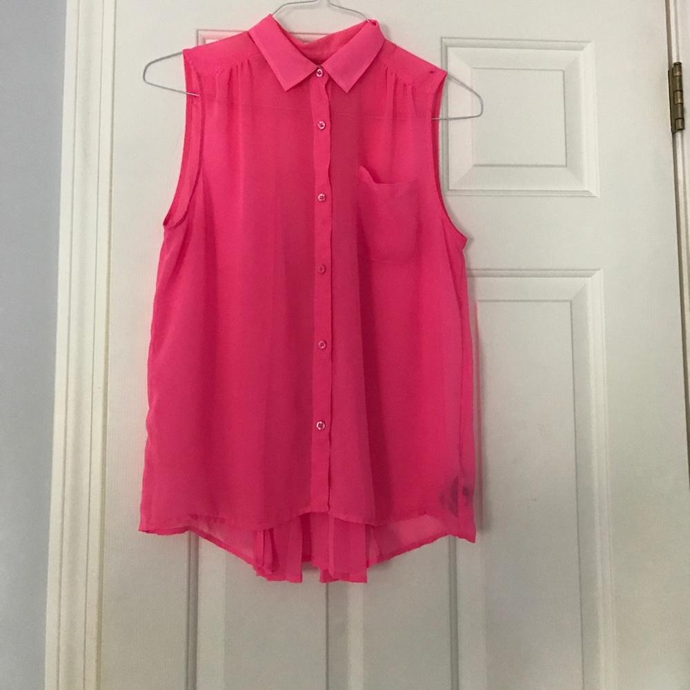 Bright pink top by American eagle outfitters