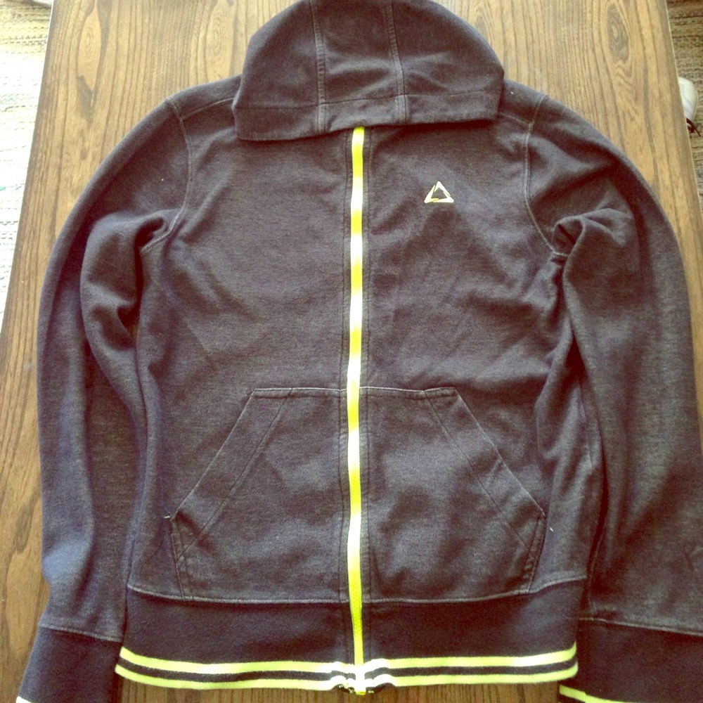 Aeropostale hoodie dark gray neon green sweatshirt