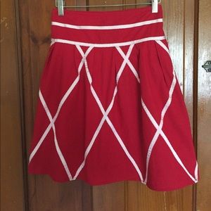 RAMPAGE Red & White Skirt