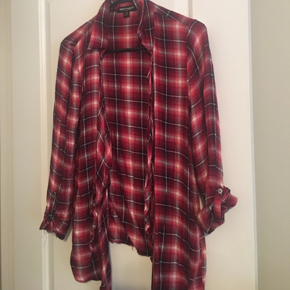 Rocker pink style flannel- light weight/ excellent