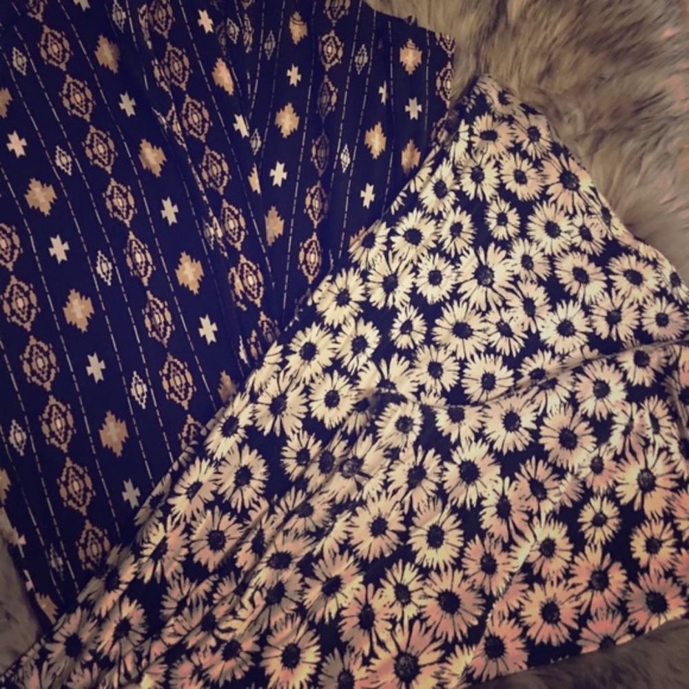 two pairs of boho pants