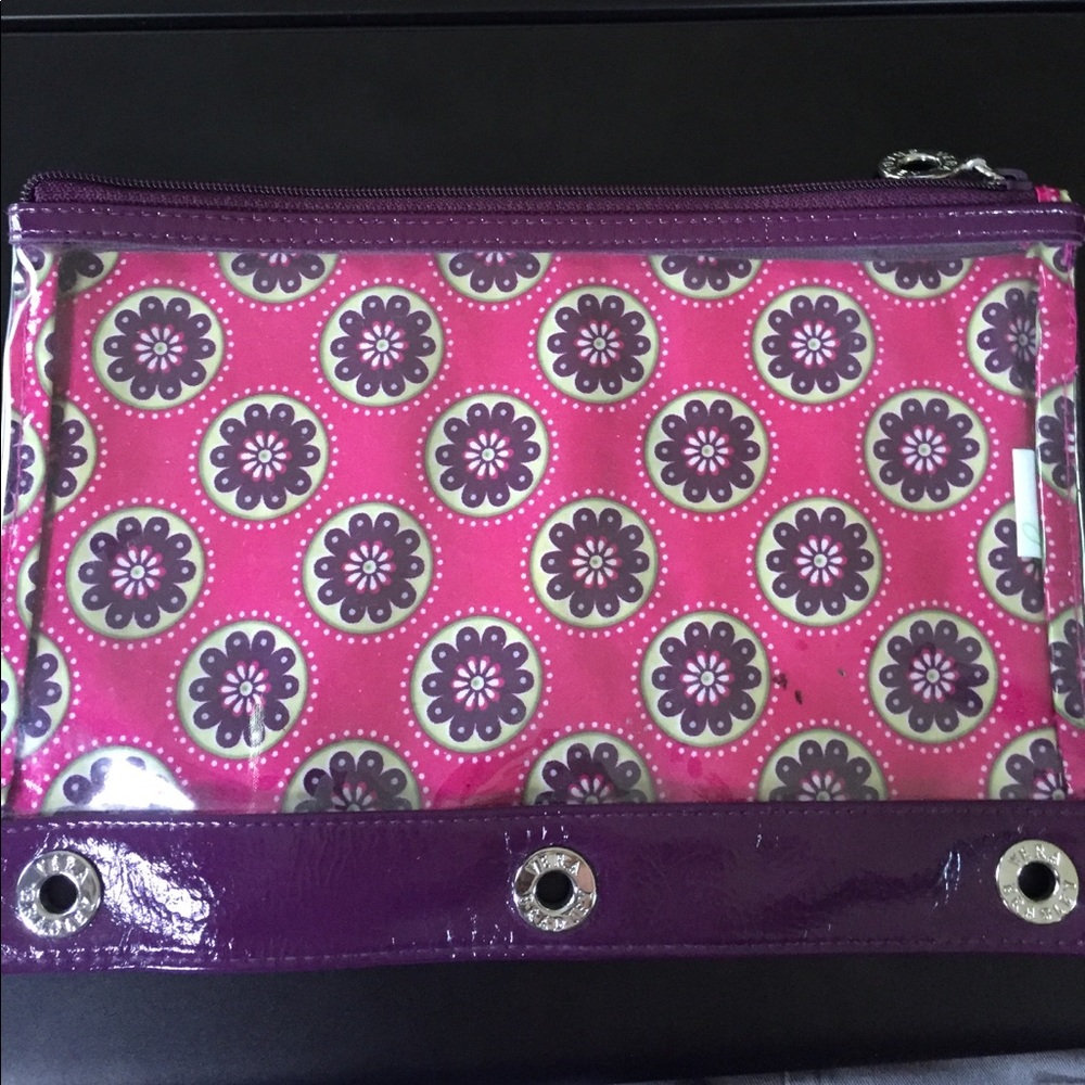 Vera Bradley oil cloth pencil and other holder.