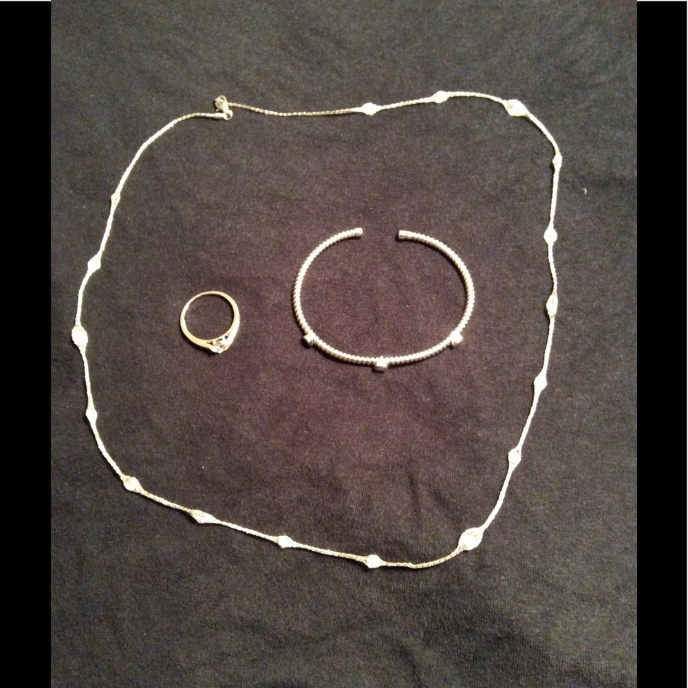 Sterling Silver & Diamond Jewelry Set