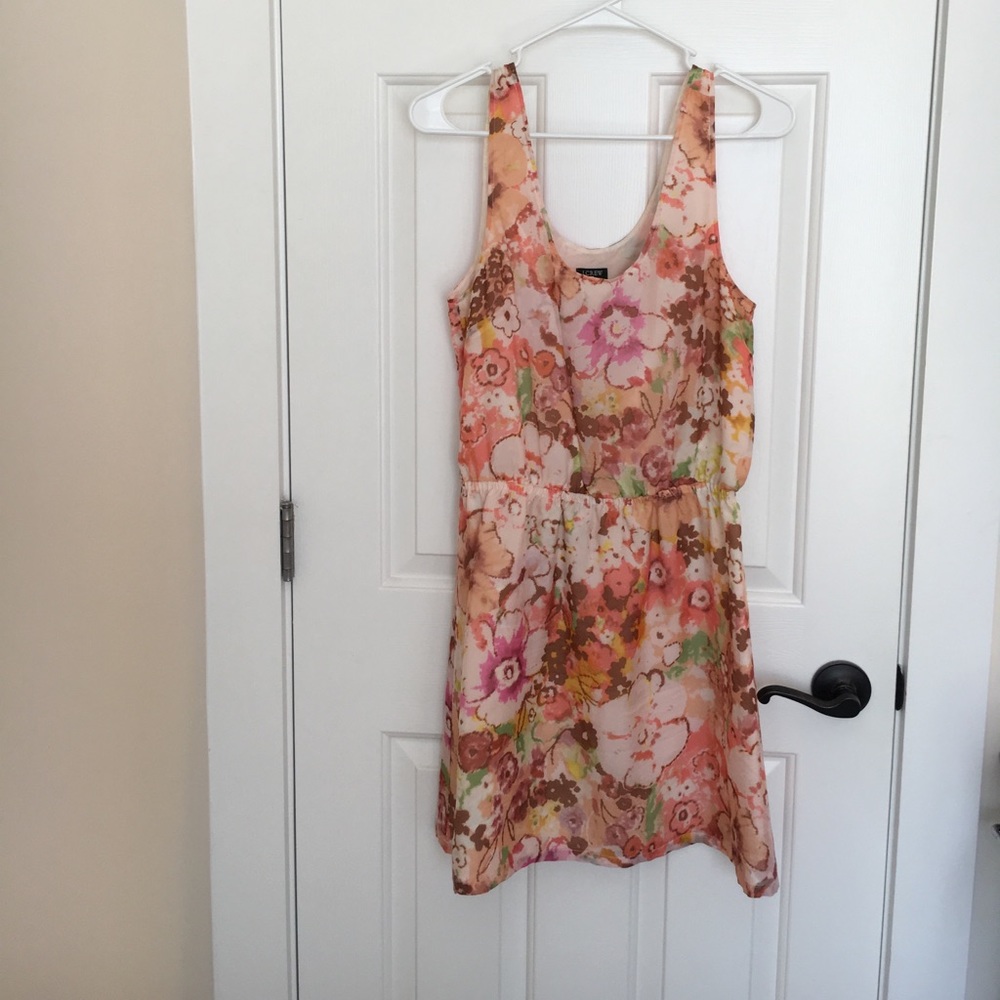 100% silk, floral J. Crew dress