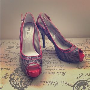 Guess Snakeskin High Heels NWOT