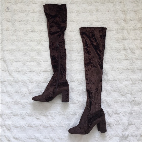 Jeffrey Campbell Shoes - Bnwot Jeffrey Campbell velvet thigh high boots