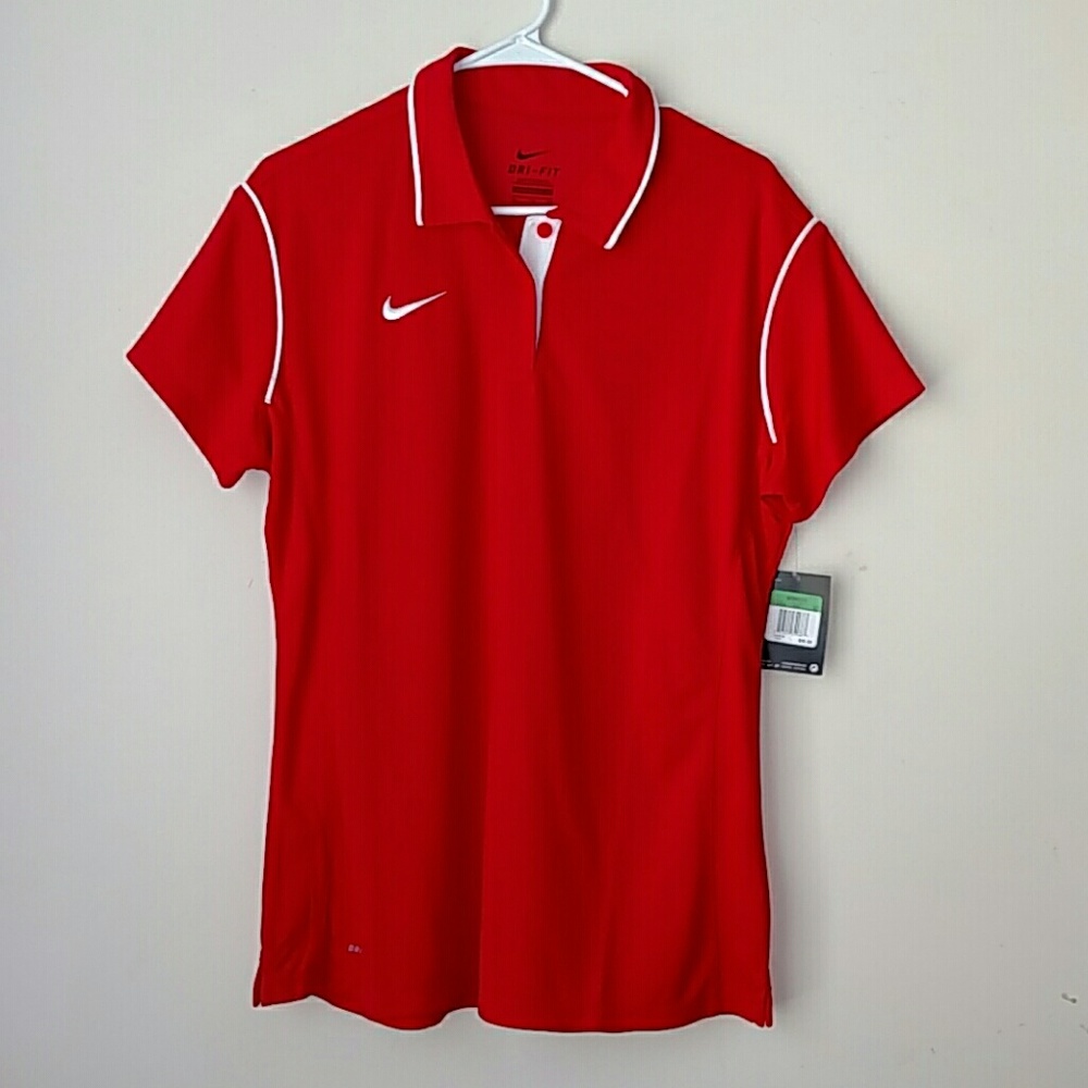 Nike Polo Golf Shirt Ladies Red XL