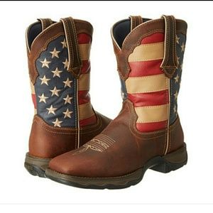 Women's rebel American flag boots.