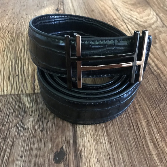 Hermes Other - Hermes Men Belt Black Leather Waistband Size 41-42