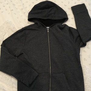 Boys Grey Zip-Up Hoodie size L 10/12
