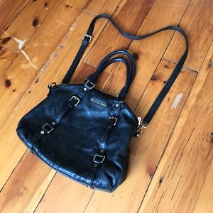 Michael Kors black leather handbag