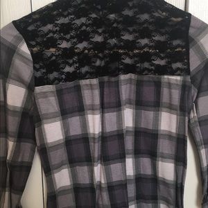Black flannel with lace
