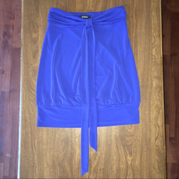 EXPRESS Reversible Blue Halter Strapless Tube Tank Top Juniors Size Small - Picture 7 of 11