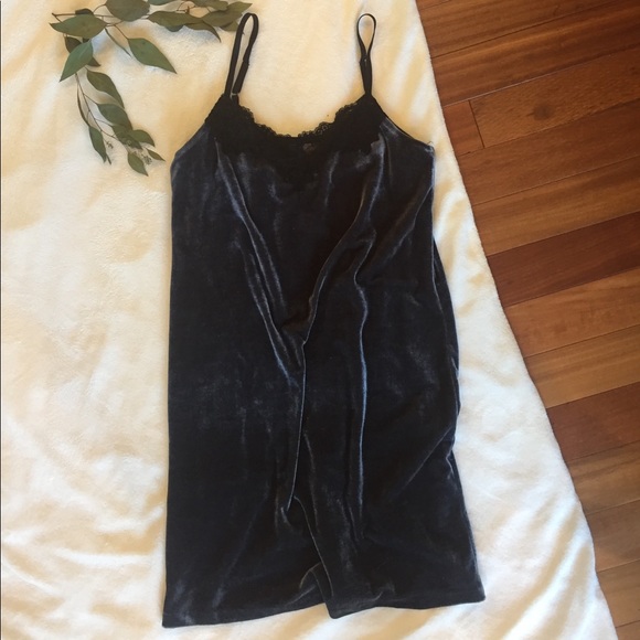 NWOT Velvet and Lace Cami Slip Dress - Picture 2 of 4