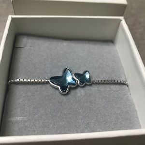Blue gemstone Butterfly Bracelet