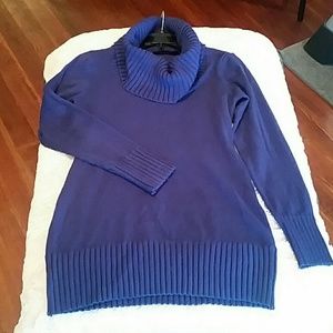 Royal Blue Cowneck Tunic Sweater