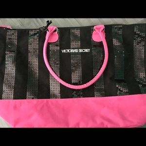 Black and pink Victoria’s Secret bag