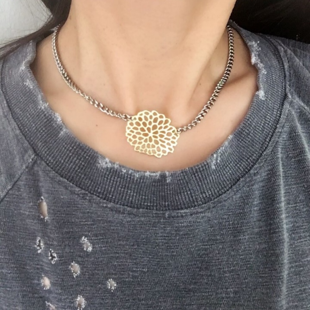 Handmade Gold & Silver Mixed Chain Necklace - Picture 3 of 5