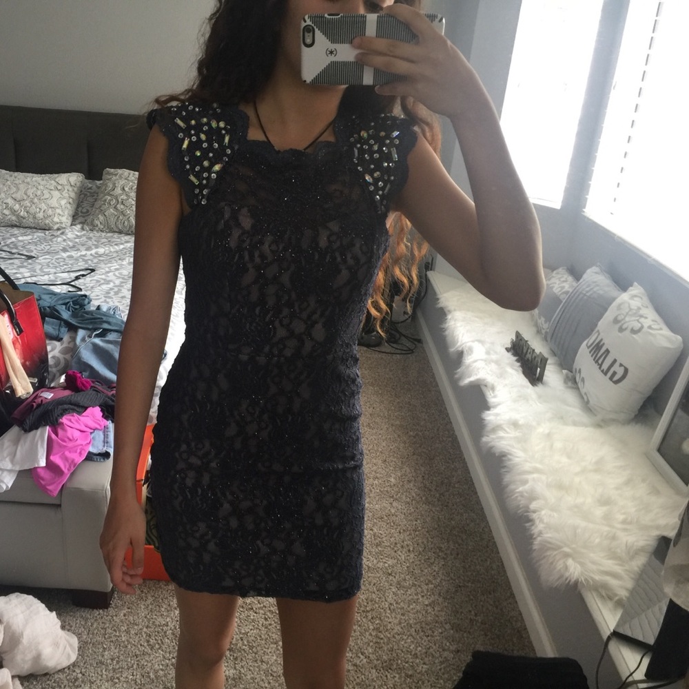 Blue sparkly homecoming dress - Picture 1 of 4