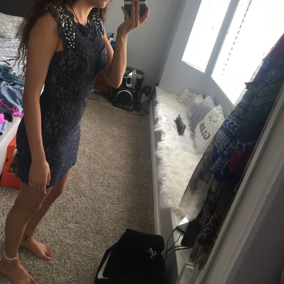 Blue sparkly homecoming dress - Picture 2 of 4