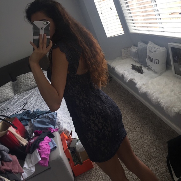 Blue sparkly homecoming dress - Picture 4 of 4