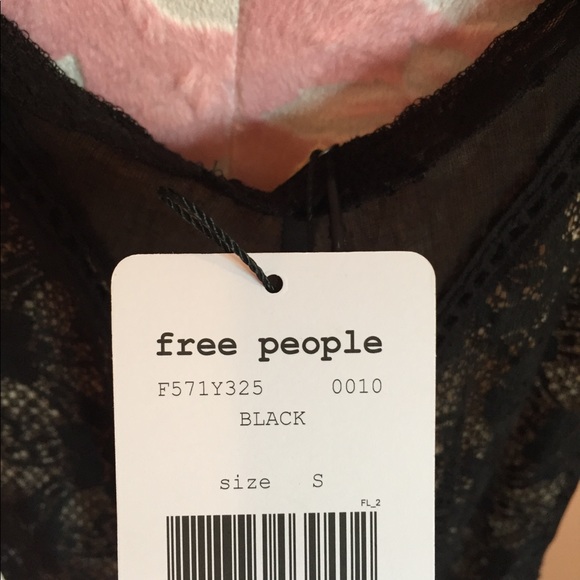 Free People Black Lace High-Neck Dress *New - Picture 4 of 4