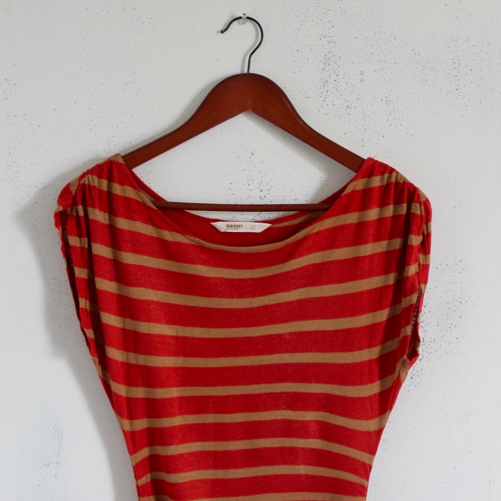 Old Navy Striped Cap-Sleeved Top