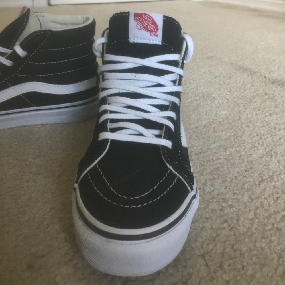 New Black slim high top vans