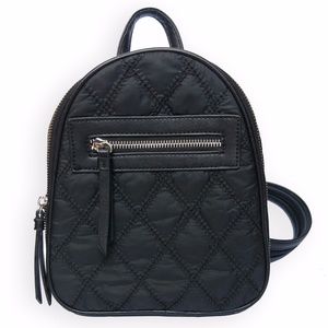 PHASE 3 Black Vegan Leather Backpack/Shoulder Bag