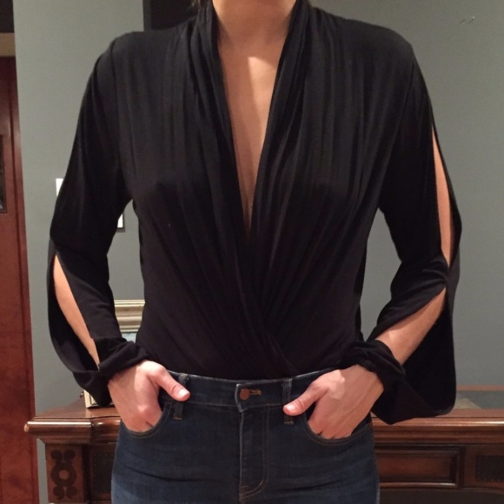 Long Sleeve bodysuit with arm cutouts