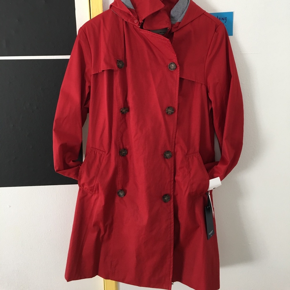 Tommy Hilfiger Red Raincoat X-Large