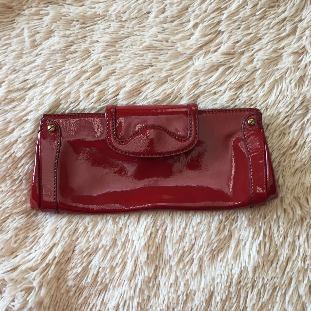 Cole Haan Red Patent Leather Clutch