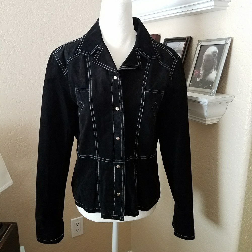Wilson's Leather Black Suede Jacket
