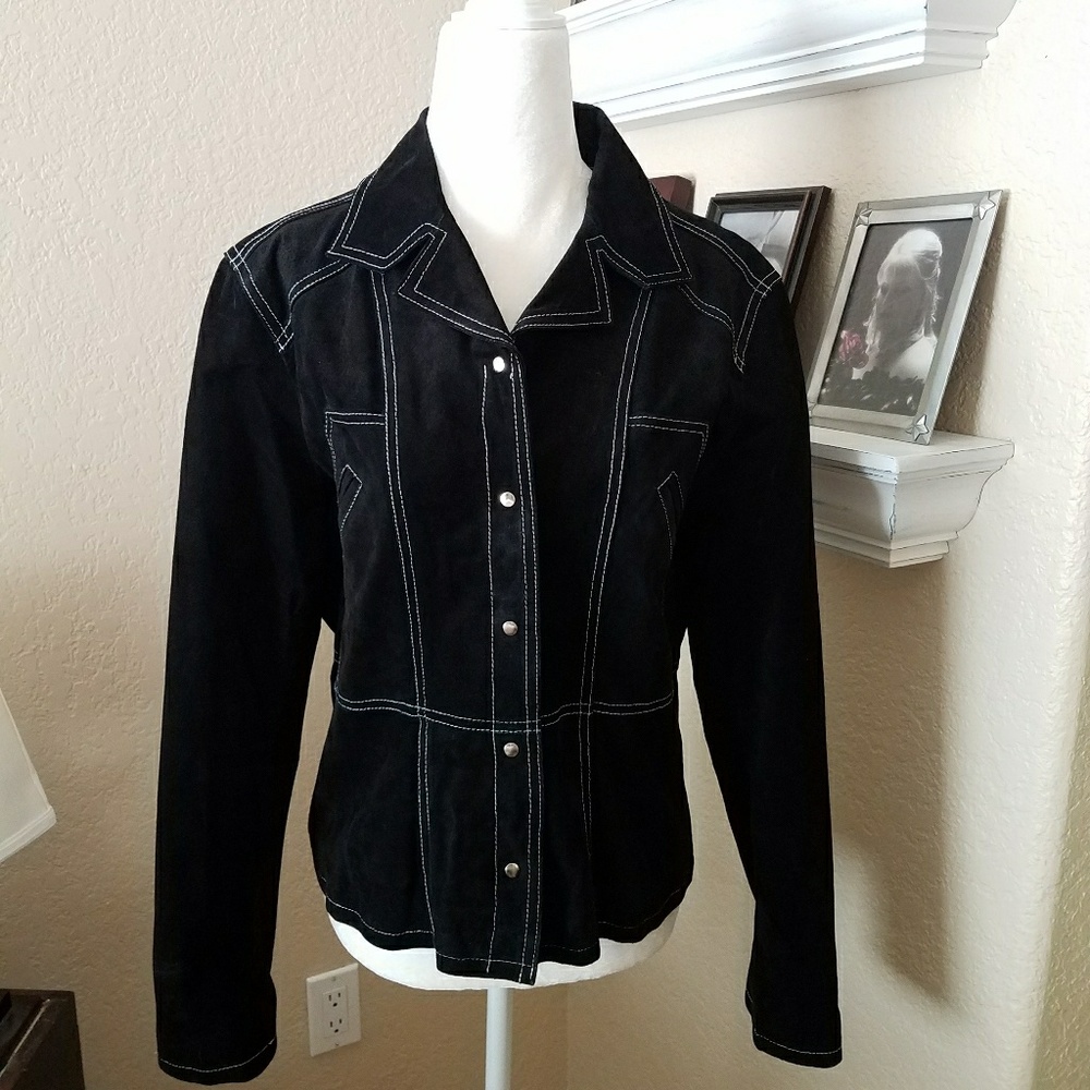 Wilson's Leather Black Suede Jacket - Picture 4 of 7
