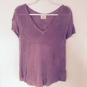 Purple V Neck