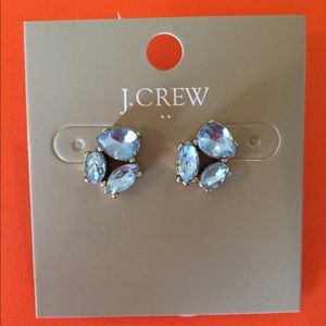 J Crew light blue crystal earrings