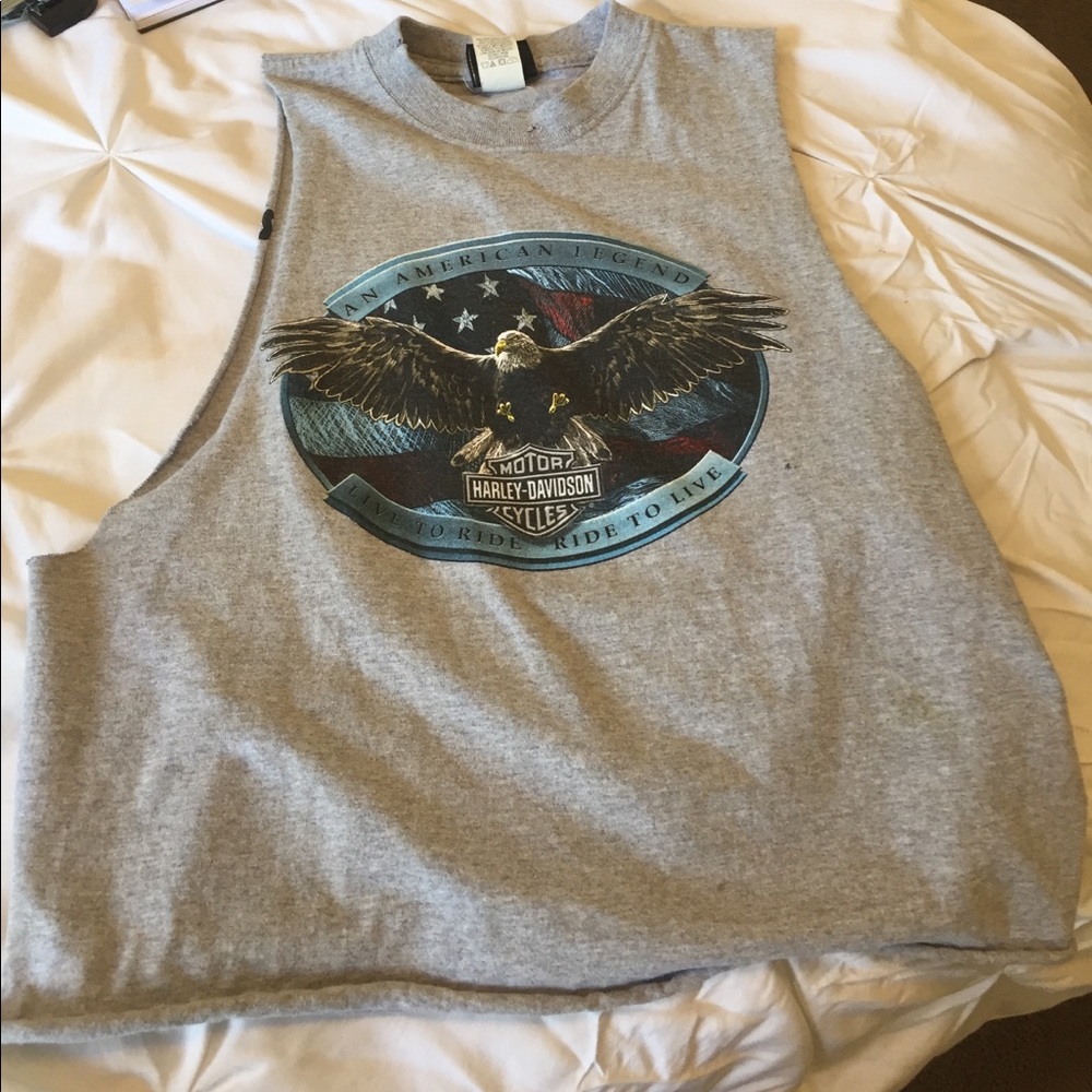 Harley Davidson cut off tee