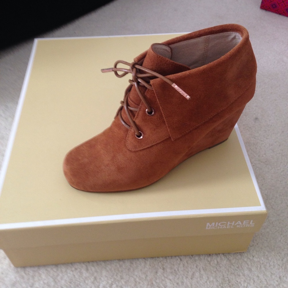 Michael kors suede wedge