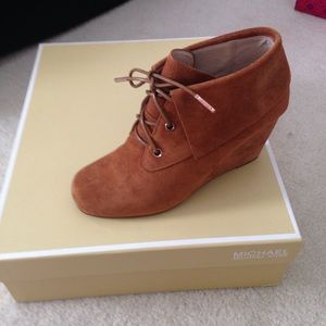 Michael kors suede wedge