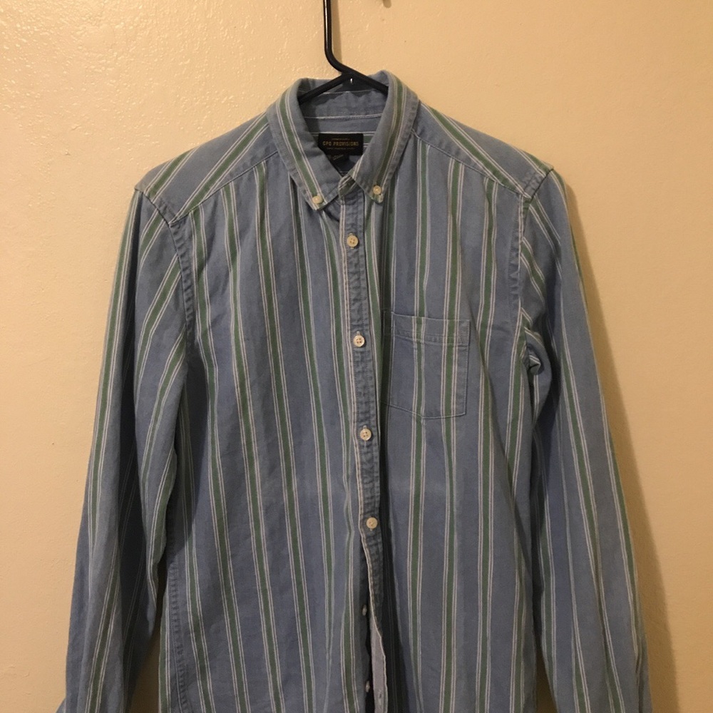 CPO Provisions denim button up shirt