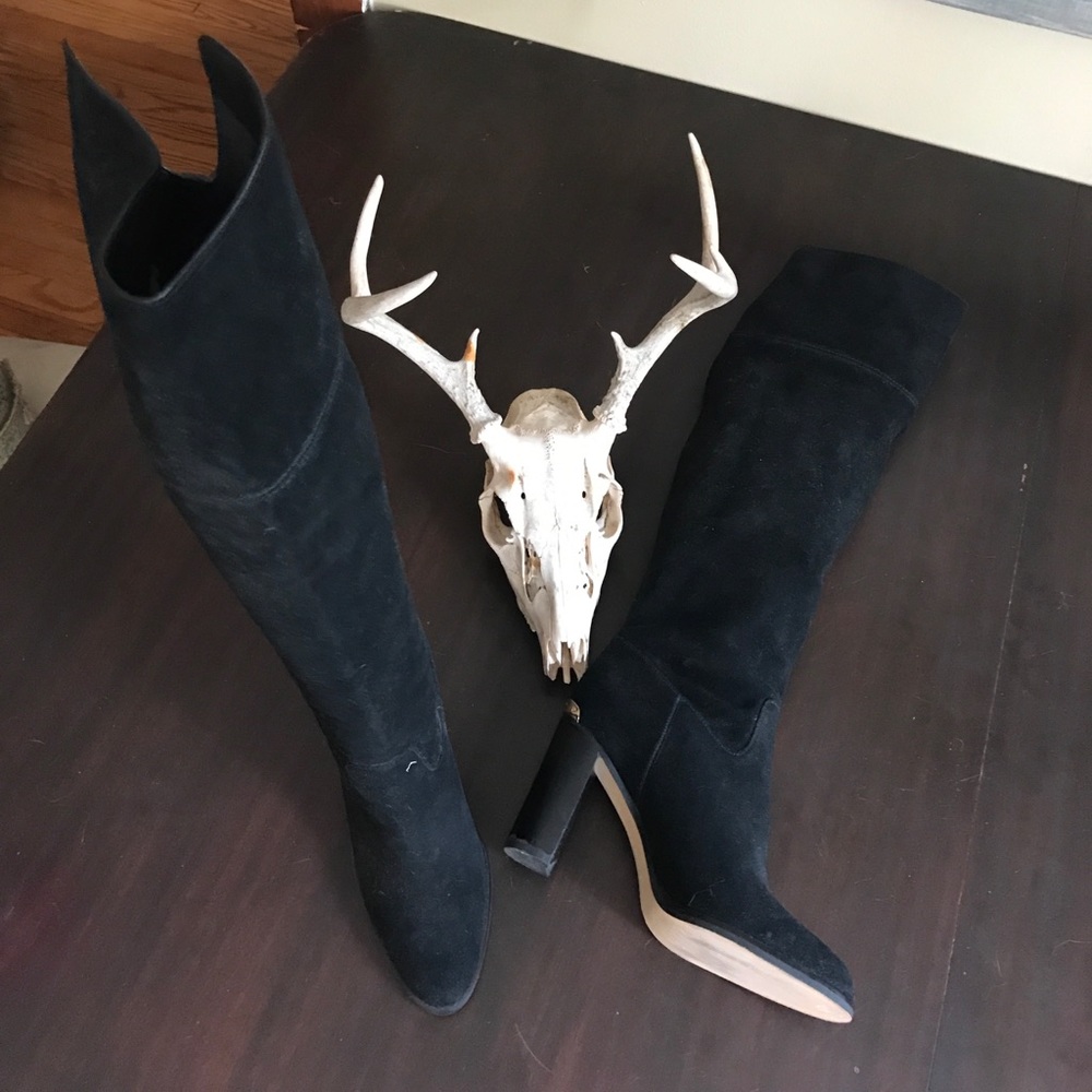 Black Suede Michael Kors Over the Knee Boots