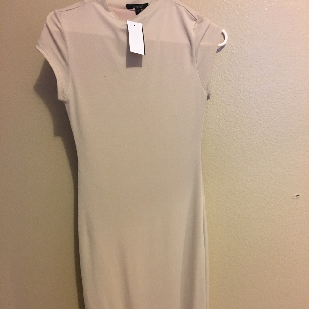 Nude Body Con Long Dress