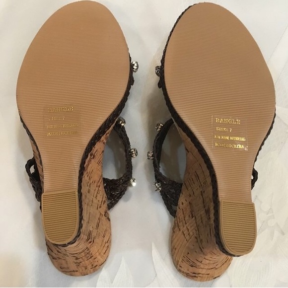NIB Yellow Box Brown Sandals & Cork Size 7 - Picture 4 of 4