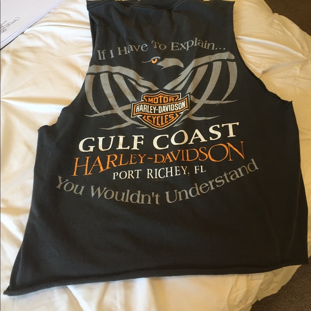 Harley Davidson cut off tee
