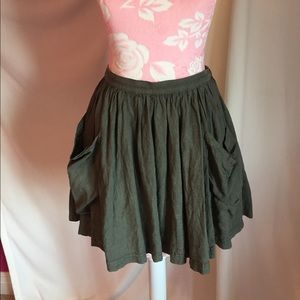 Urban Outfitters olive peasant skirt *New