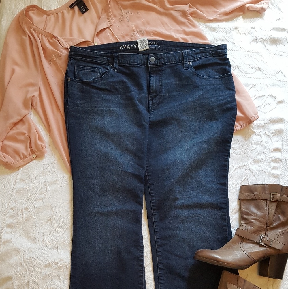 Dark Wash Ava & Viv Bootcut Jeans size 20