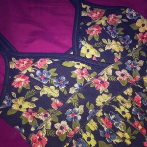 Floral tank top dress w/ pockets