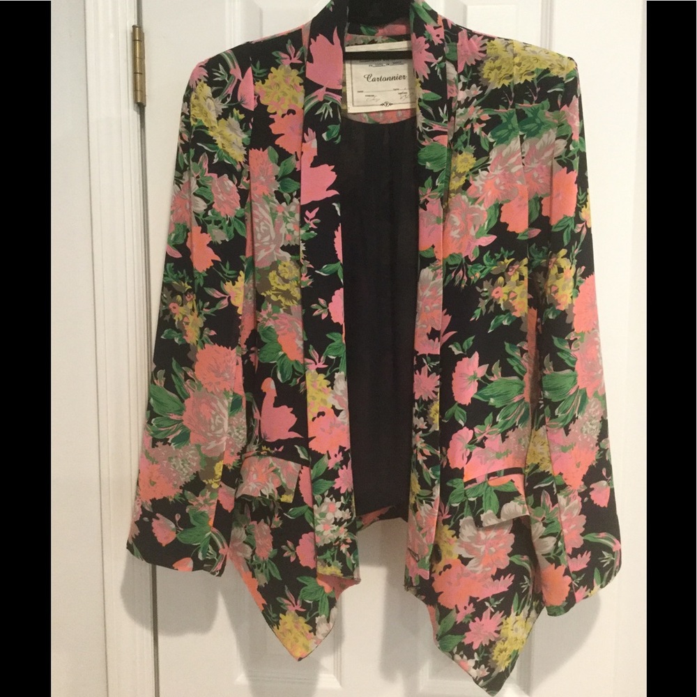 Anthropologie Cartonnier floral print blazer